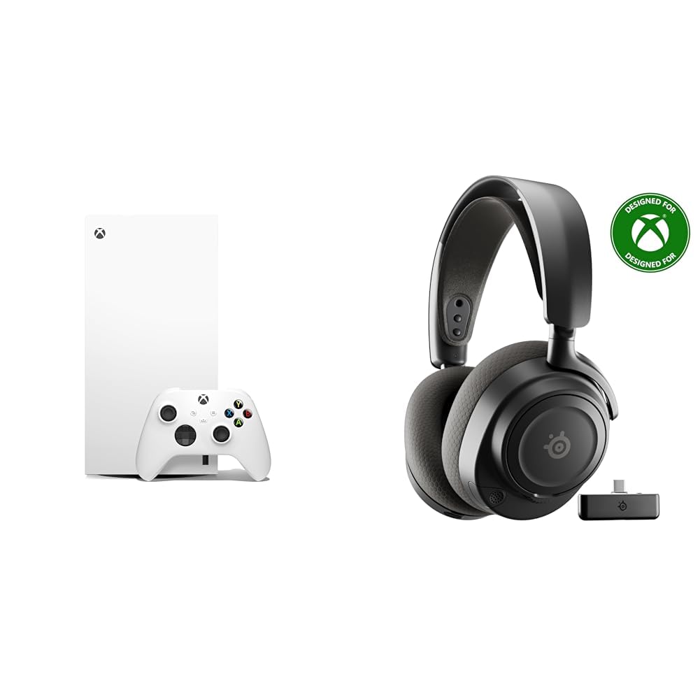 1TB Robot White Gaming Console + Black Wireless Gaming Headset W273