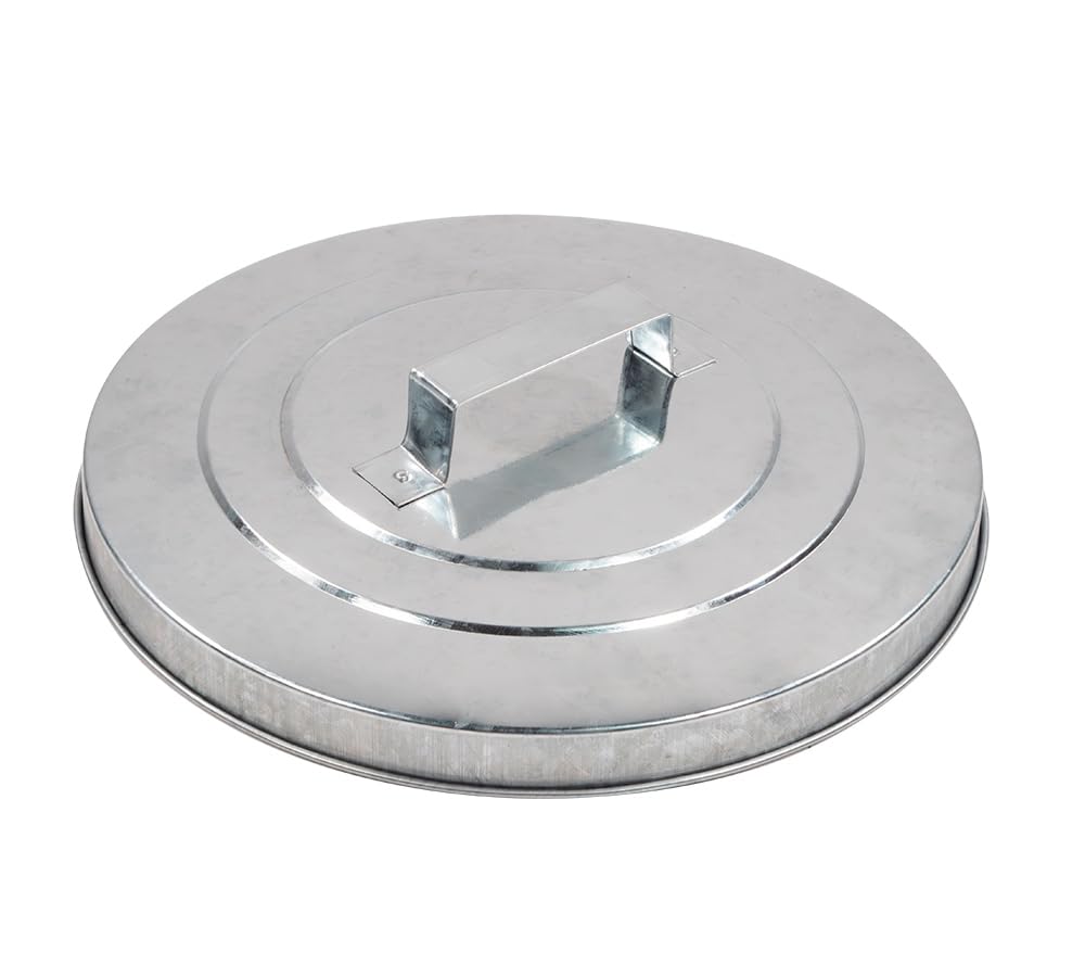 4 Gallon Galvanized Steel Trash Can with Lid O1213