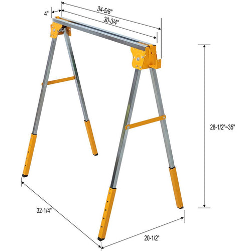 2 Pack Adjustable Steel Saw Horses Q572