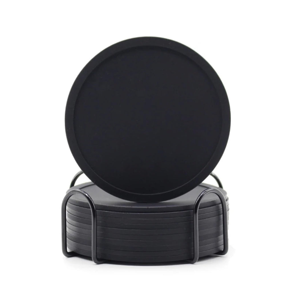 Black Silicone Coasters Set of 32 N109