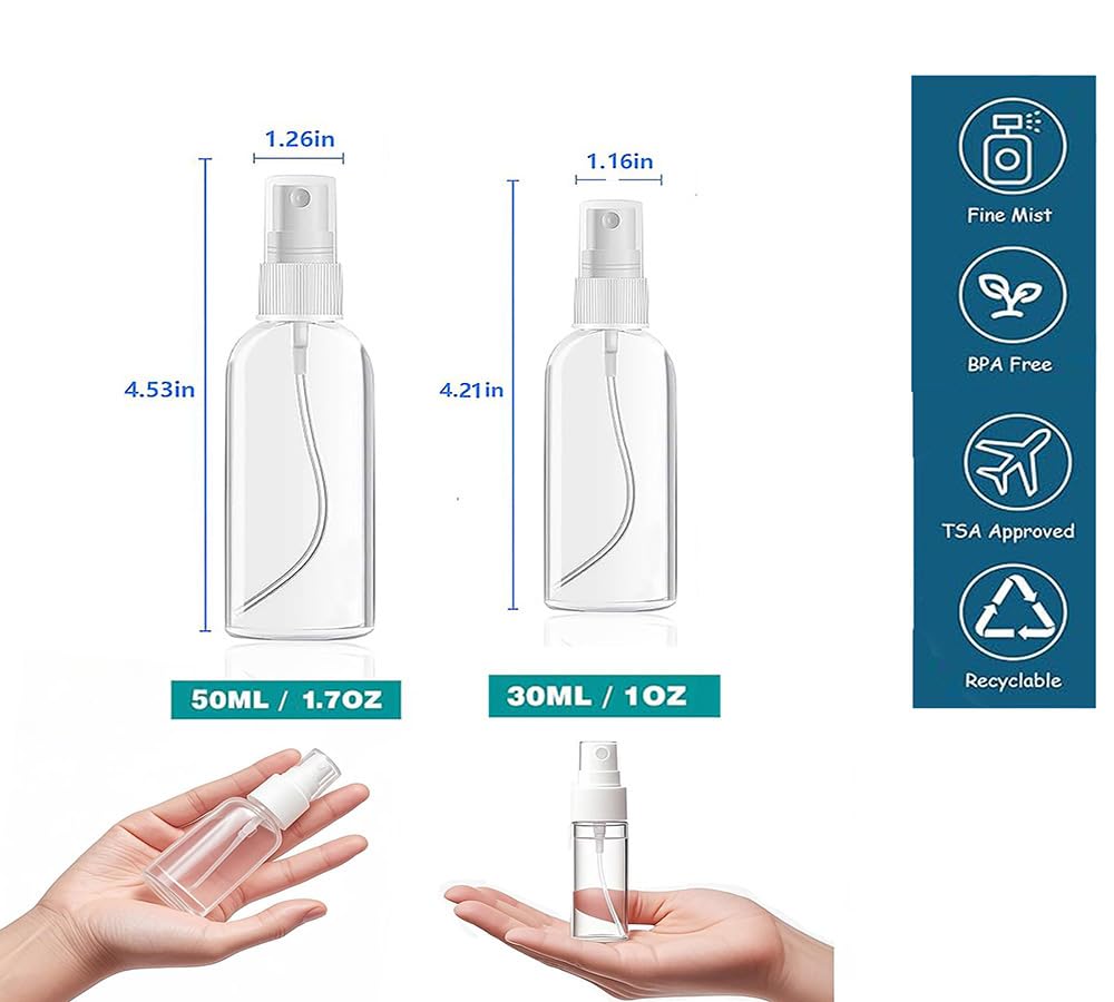 Clear Empty Travel Spray Bottles D4560