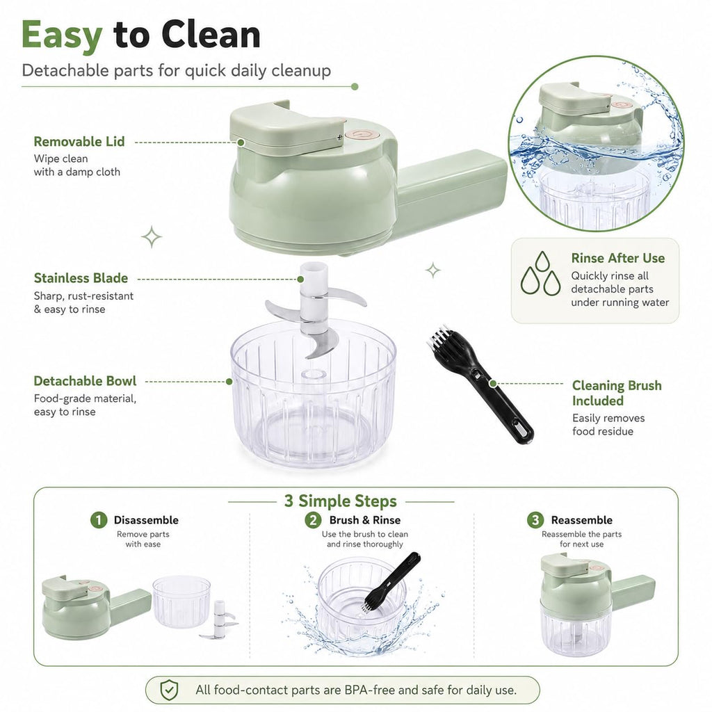 Handheld Electric Vegetable Cutter Set O74694