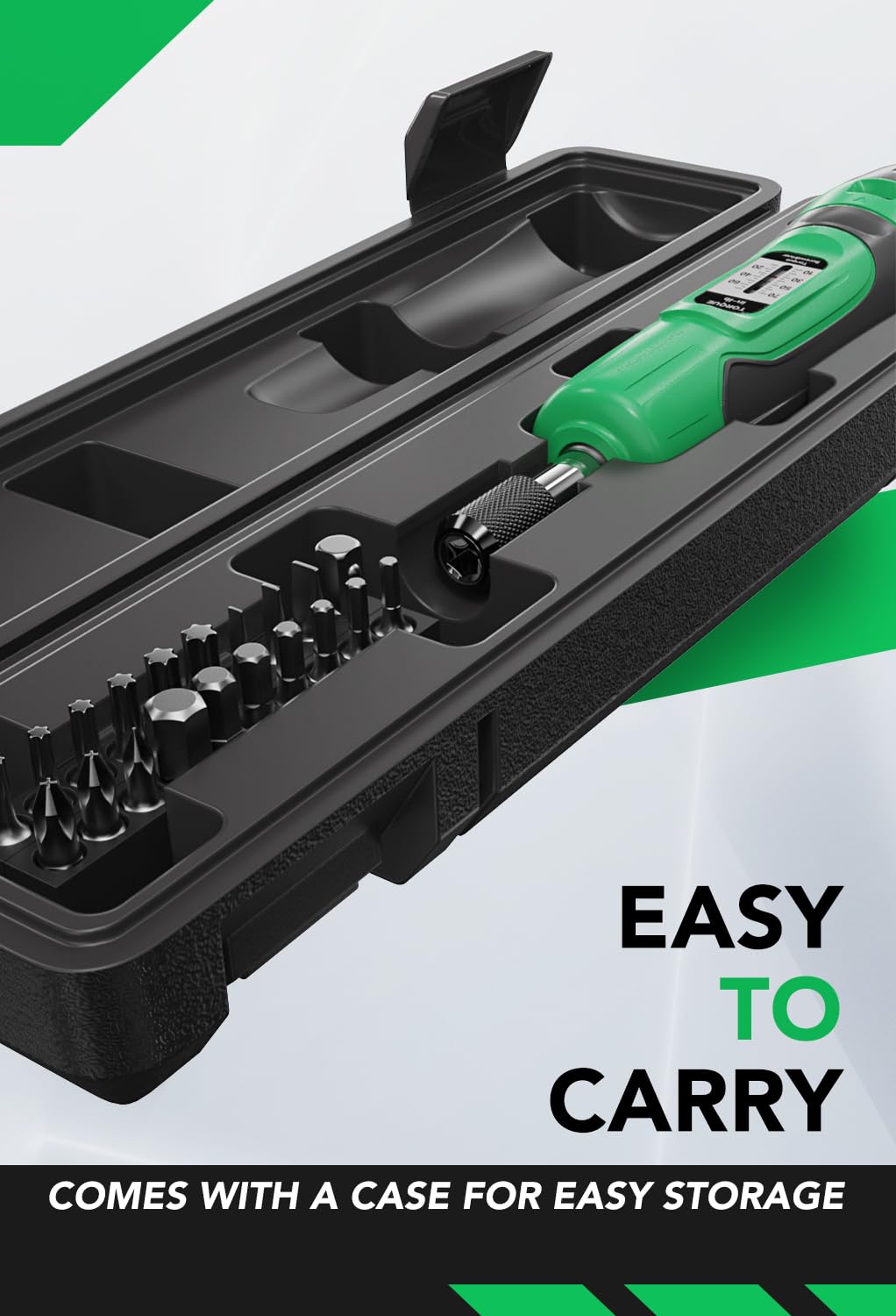 1/4" Drive 10-70 Inch Pounds 20 Pcs Torque Screwdriver Set Y70941