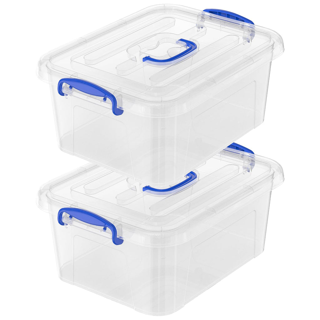 Clear 9 Quart Storage Bins with Lids 2 Pack K328143
