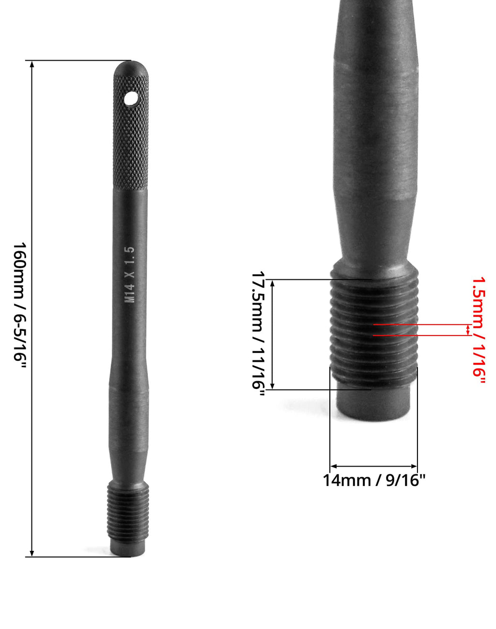 2 Pack M14 x 1.5 Steel Wheel Alignment Pin N99403
