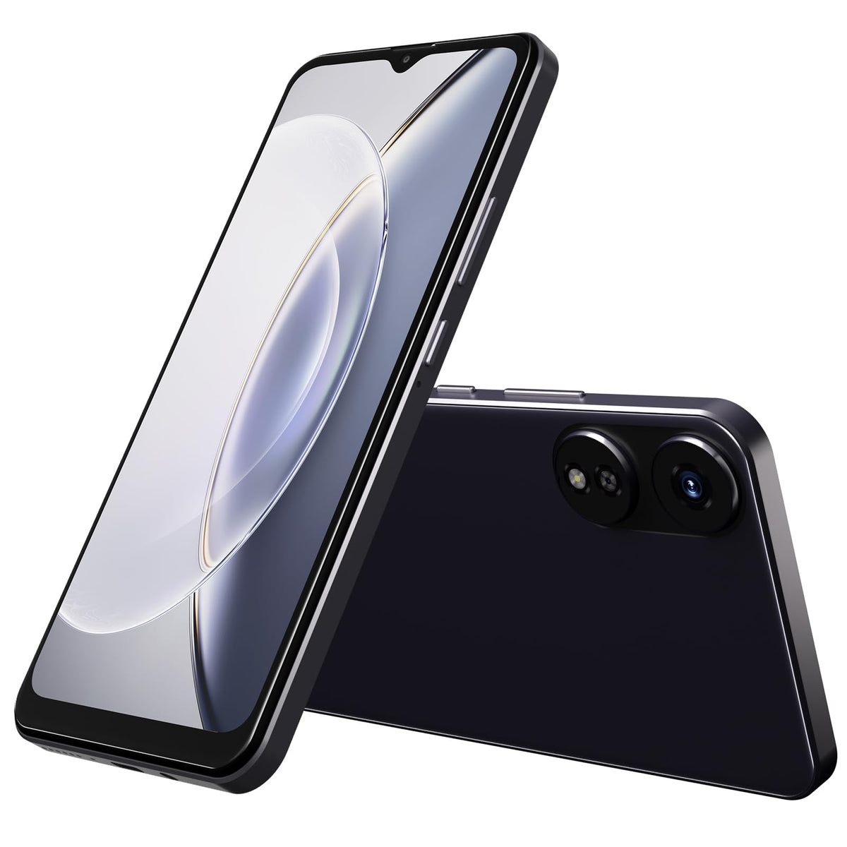 4G LTE Unlocked Cell Phone 6.5” HD+ Screen 3GB RAM Android 12 13MP Dual SIM Black P608