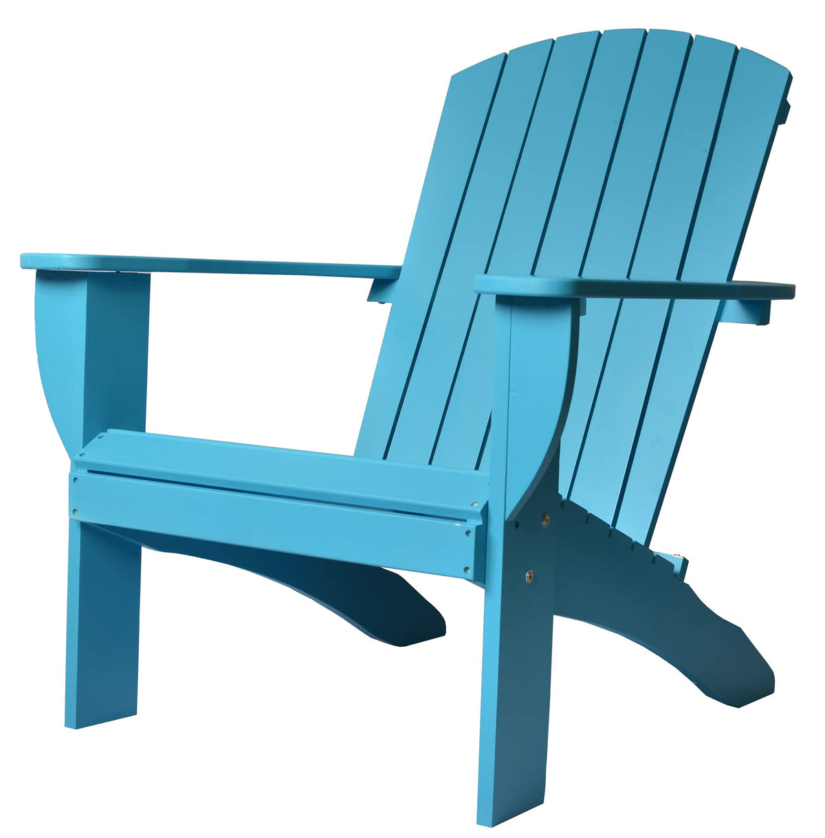 Teal Solid Cedar Adirondack Chair with Folding Table G97195