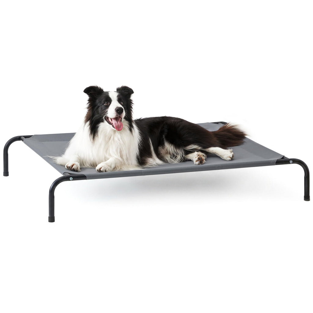 Elevated Cooling Dog Bed with Breathable Mesh, Grey, 48 inches T473167