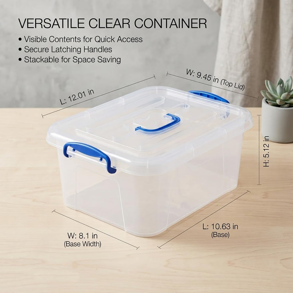 Clear 9 Quart Storage Bins with Lids 2 Pack K328143