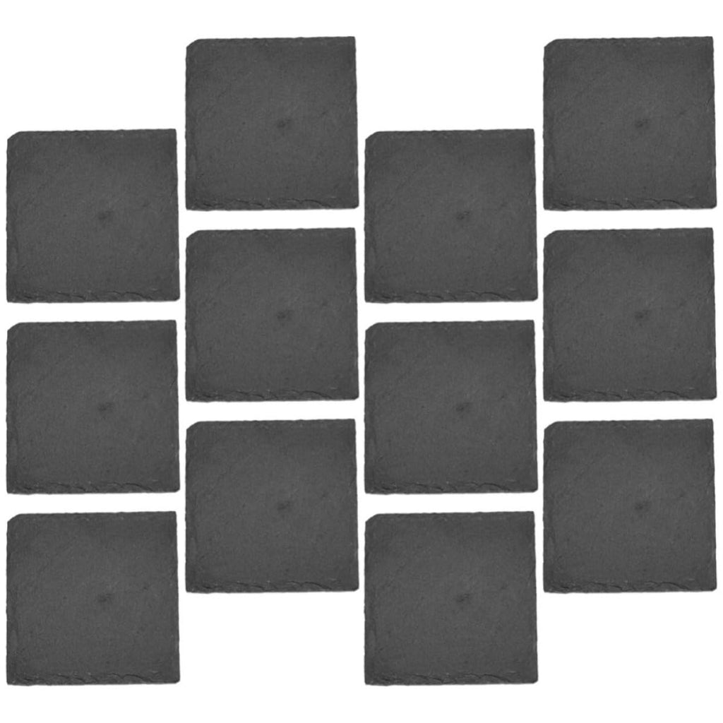 Black Natural Stone Cup Coaster Set F515101