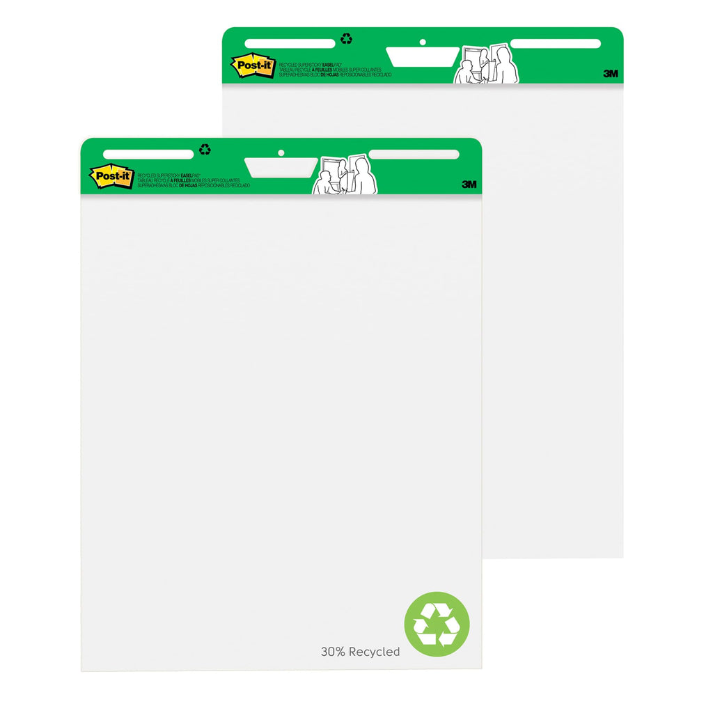 Super Sticky Easel Pads 25" x 30" White Pack Of 2 I946585