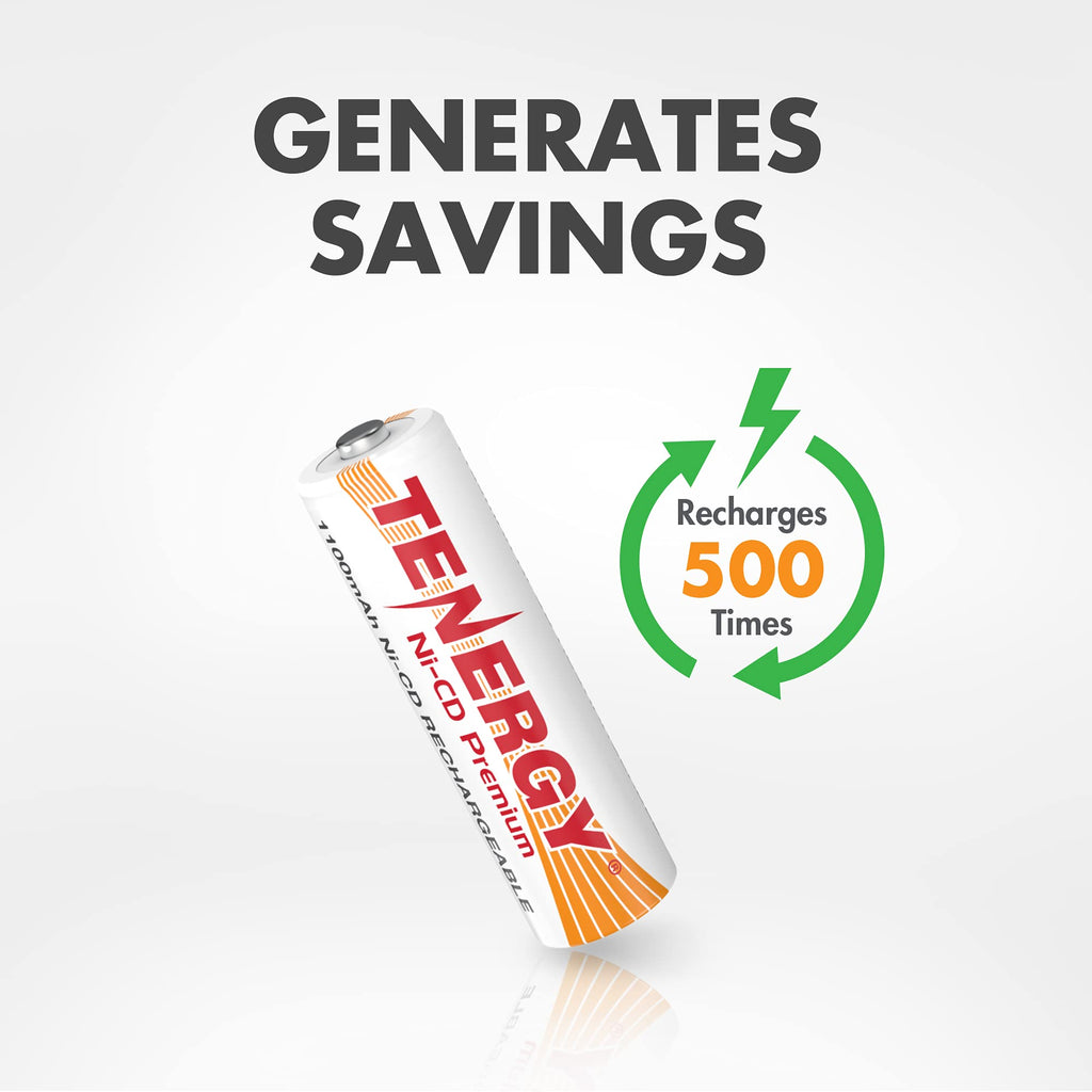 AA NiCd Rechargeable Batteries 1100mAh 1.2V 12 Count D215