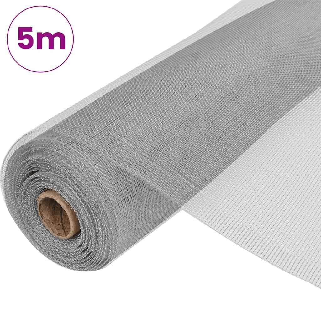Aluminum Mesh Screen 39.4x196.9 Inch Silver W58439