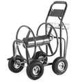 Hose Reel Cart with Wheels, 300-Feet Capacity, Grey Y598341