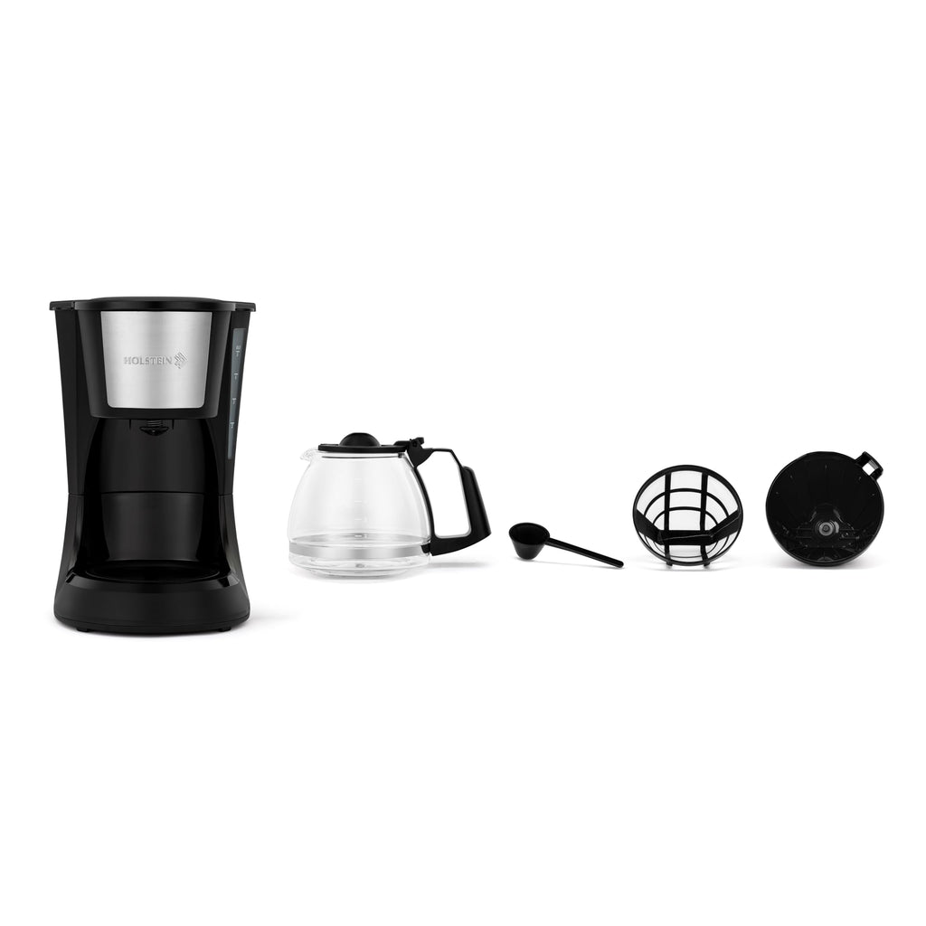 5 Cup Drip Coffee Maker with Glass Carafe Black J93816