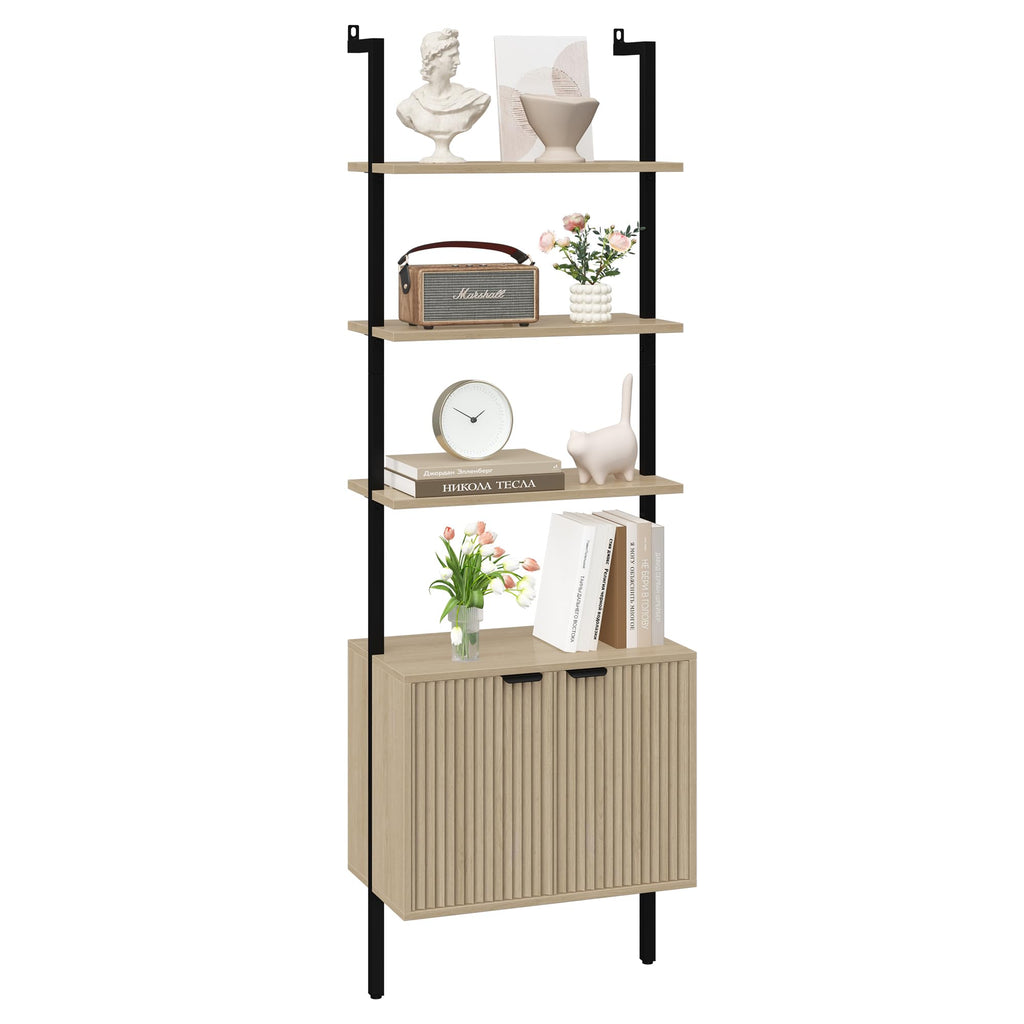 73" Tall Bookshelf with Cabinet L4569
