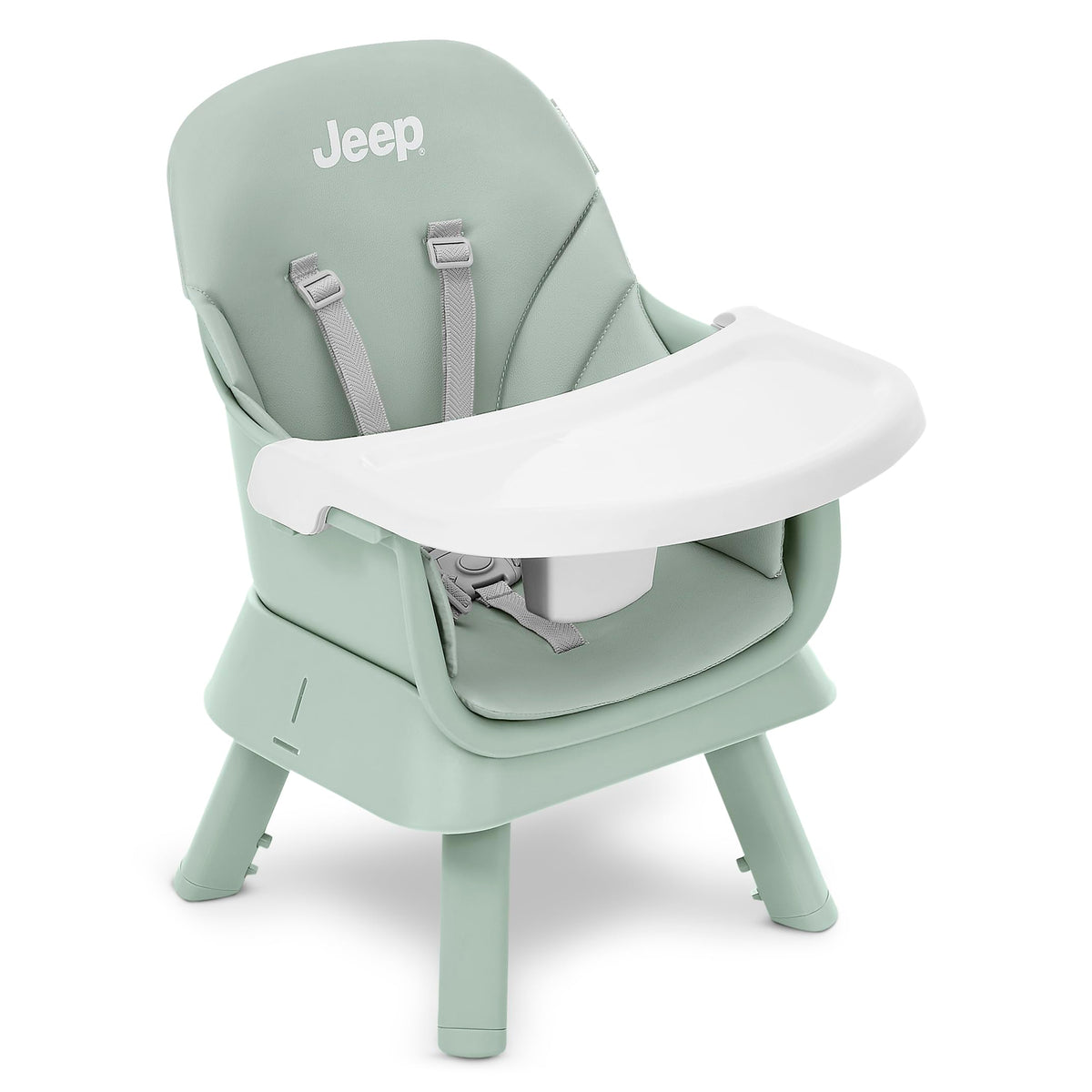 6-in-1 High Chair Converts to Stool Booster Seat Toddler Chair Activity Table and Desk and Chair Sage Green N8679