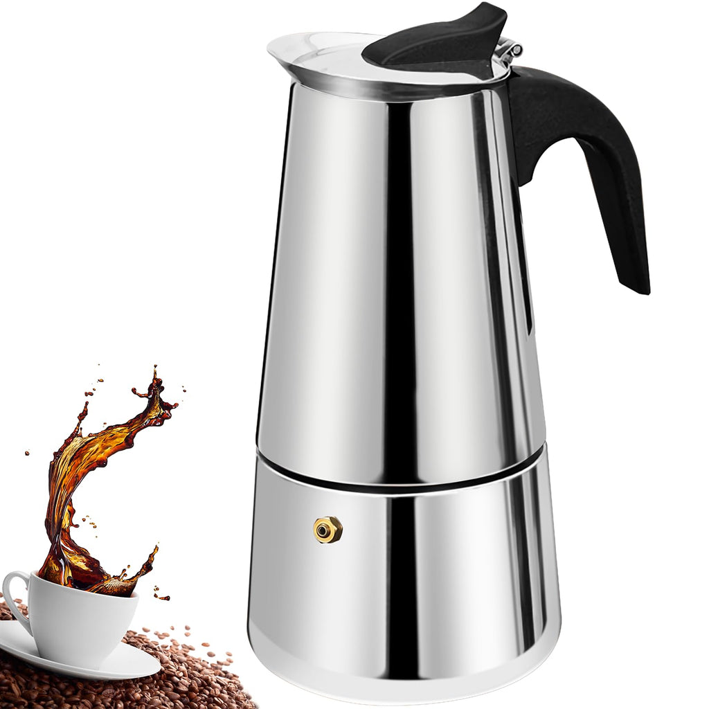 12 Cup Stainless Steel Stovetop Espresso Moka Pot 600ml D33190