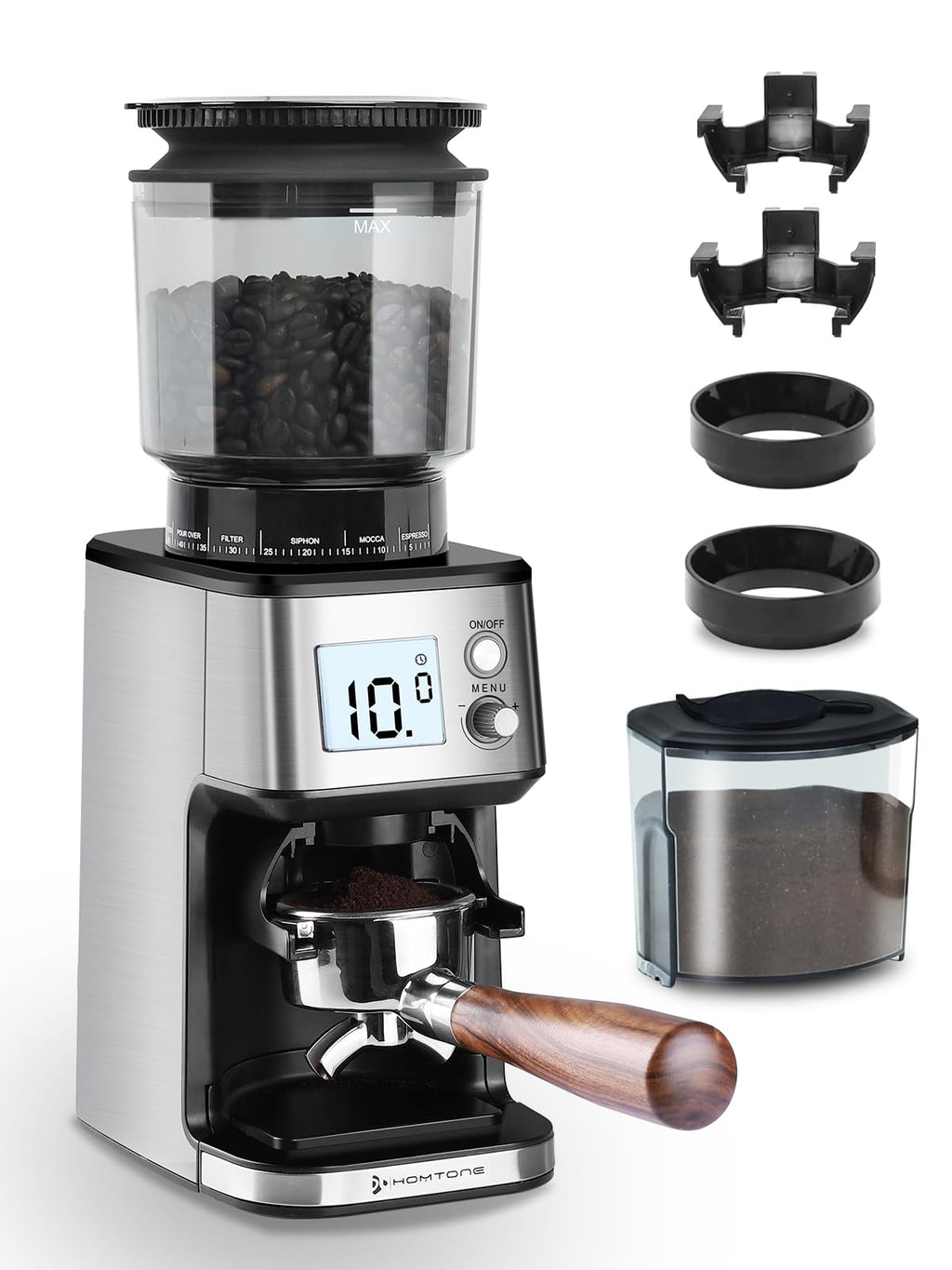 Conical Burr Espresso Coffee Grinder 51mm Stepless Electric E463263