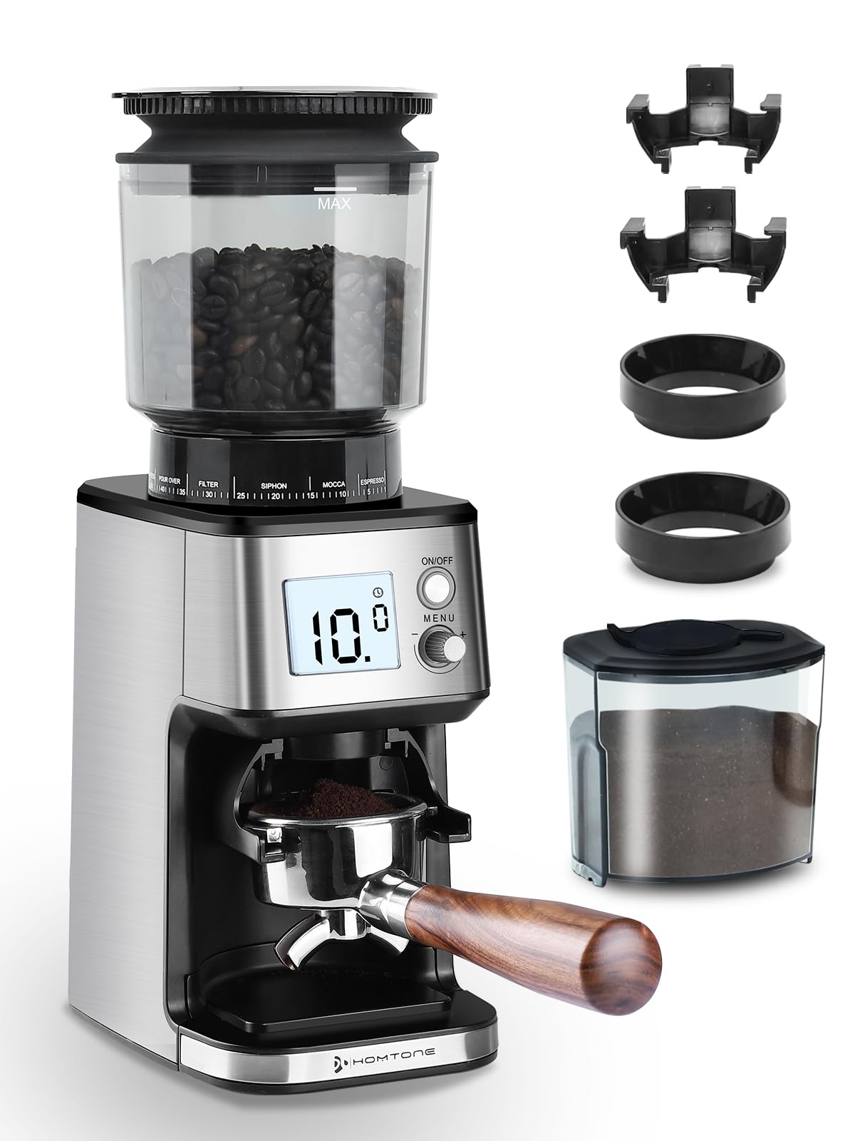 Conical Burr Espresso Coffee Grinder 51mm Stepless Electric E463263