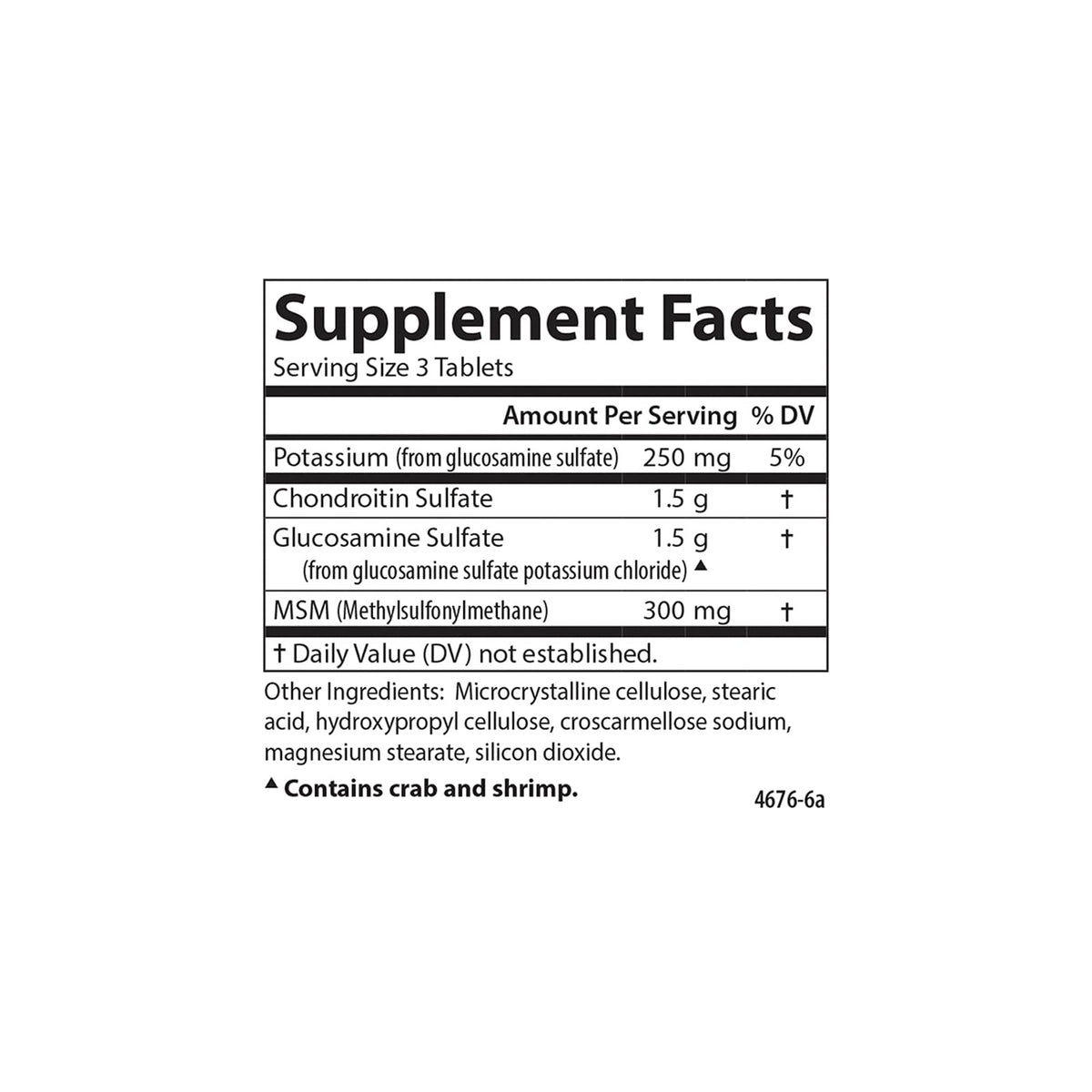 Glucosamine Chondroitin 60 Tablets R19191