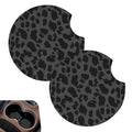 2 PCS Non-Slip Rubber Cheetah Print Car Cup Coasters K915
