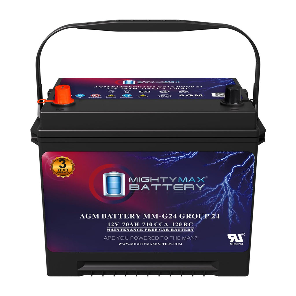 12V 70Ah 710 CCA Group Size 24 Replacement Battery W89244