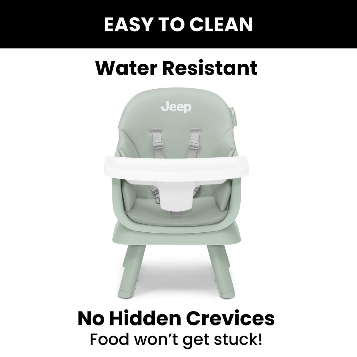 6-in-1 High Chair Converts to Stool Booster Seat Toddler Chair Activity Table and Desk and Chair Sage Green N8679
