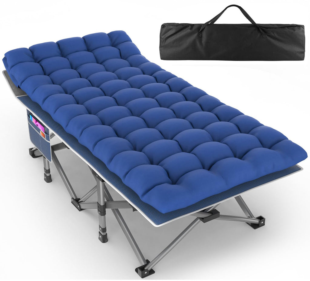 32in XXL Folding Camping Cot with Mattress E36267