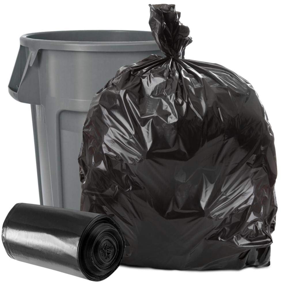 40-45 Gallon Black 1.5 Mil Trash Bags 100 Count E631