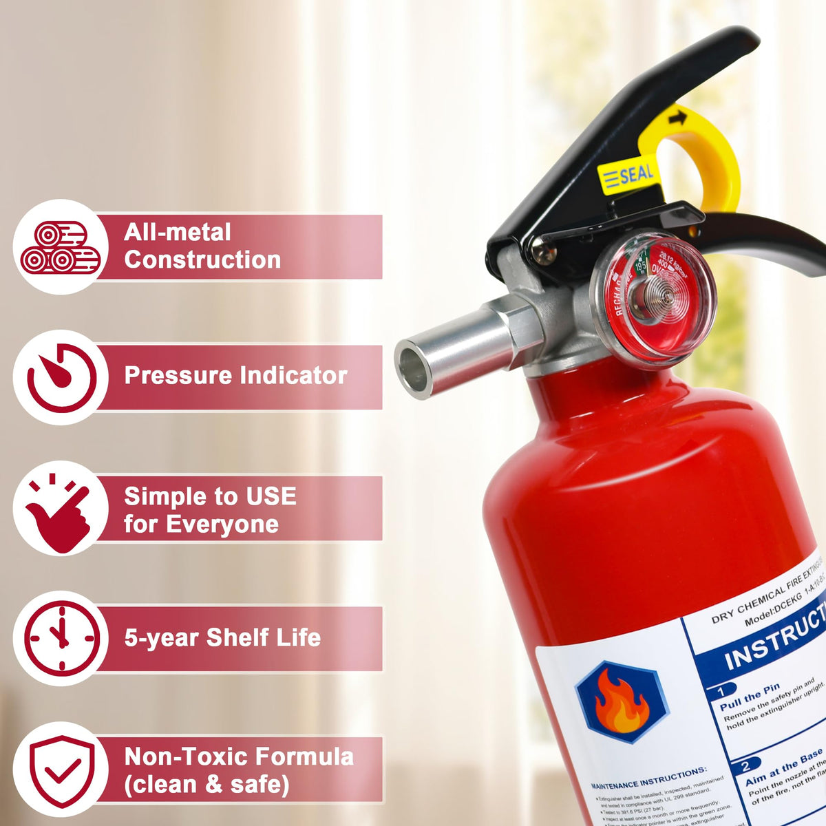 2-Pack 2.5 lb ABC Dry Chemical Fire Extinguisher T268686
