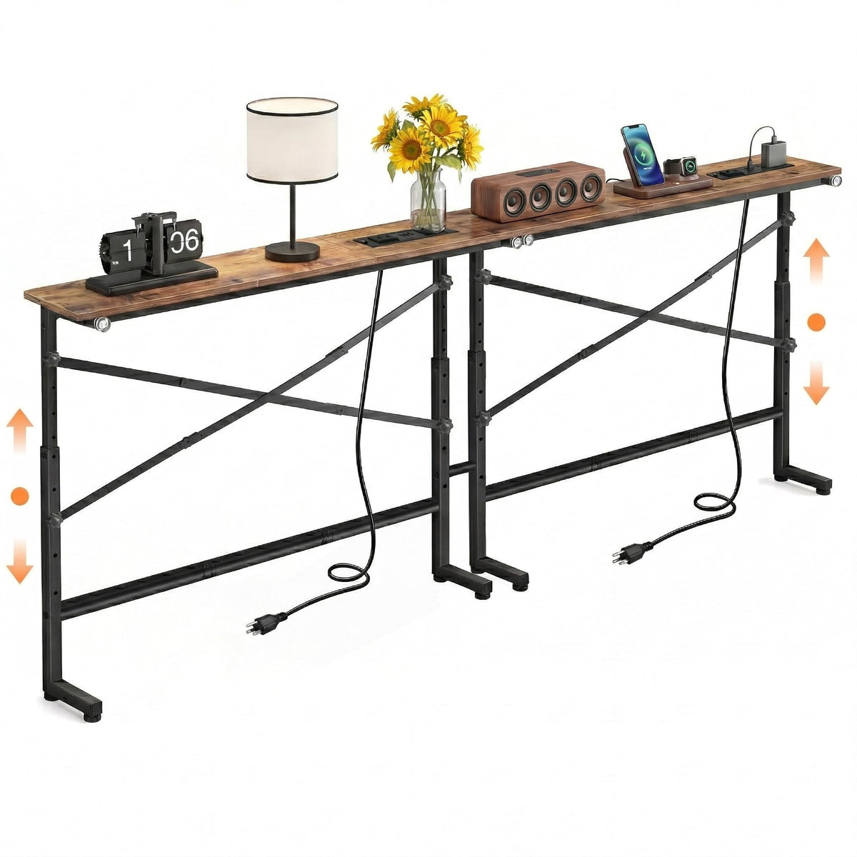 78.8 Inch Narrow Console Table with 2 AC Outlet Q31734