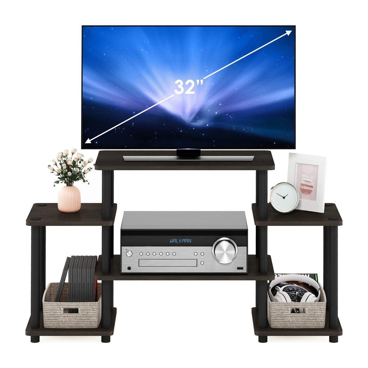 Dark Brown/Black Entertainment TV Stands O93442