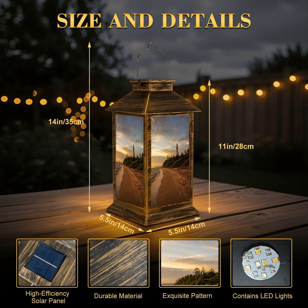Waterproof LED Solar Lantern D2701