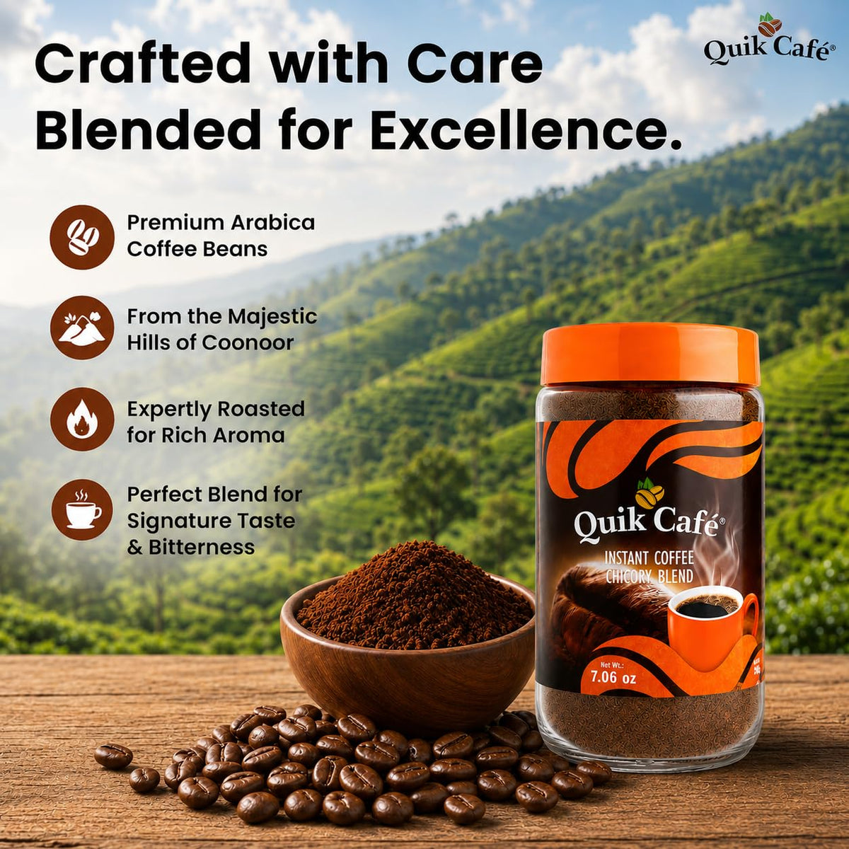 Instant Coffee Chicory Blend 7.06 oz V73287