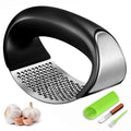 Stainless Steel Garlic Press Rocker with Silicone Peeler Y906851