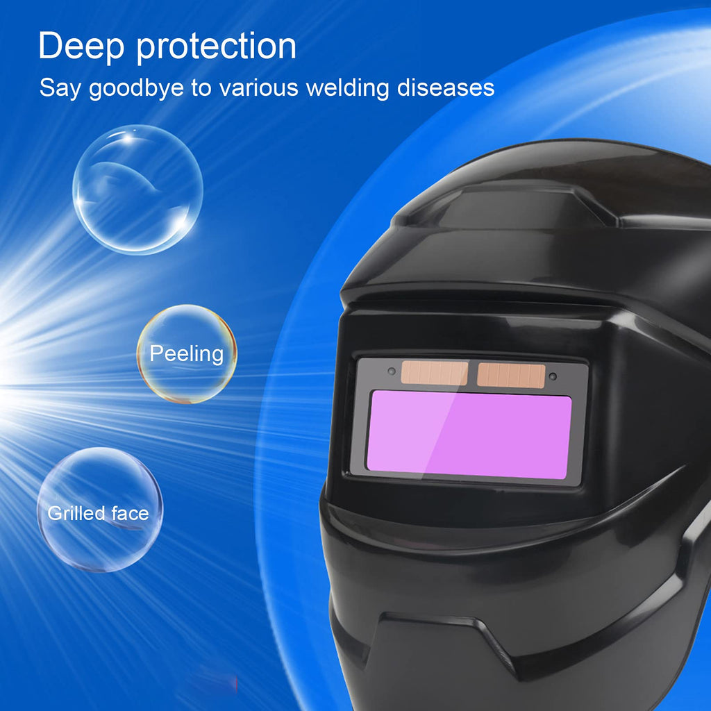 Adjustable Solar Powered Auto Darkening Welding Helmet Q73387