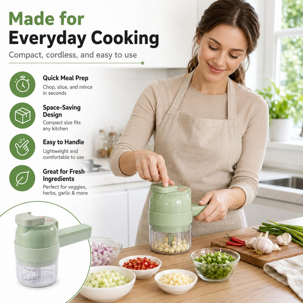 Handheld Electric Vegetable Cutter Set O74694