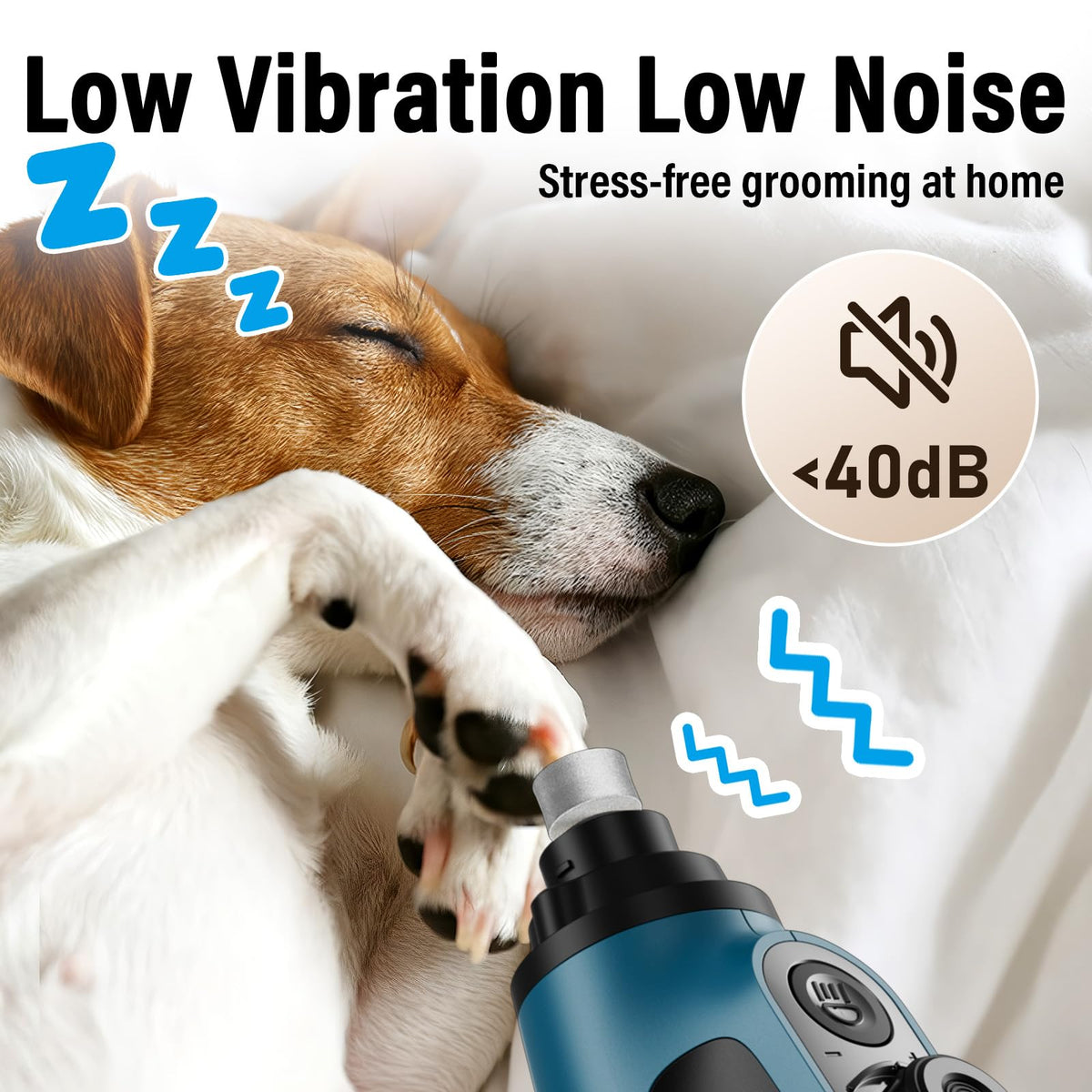 Dog Nail Grinder with 2 LED Lights Rechargeable M679877
