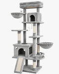 70 Inch Cat Tree with Scratching Post and Hammock H9452