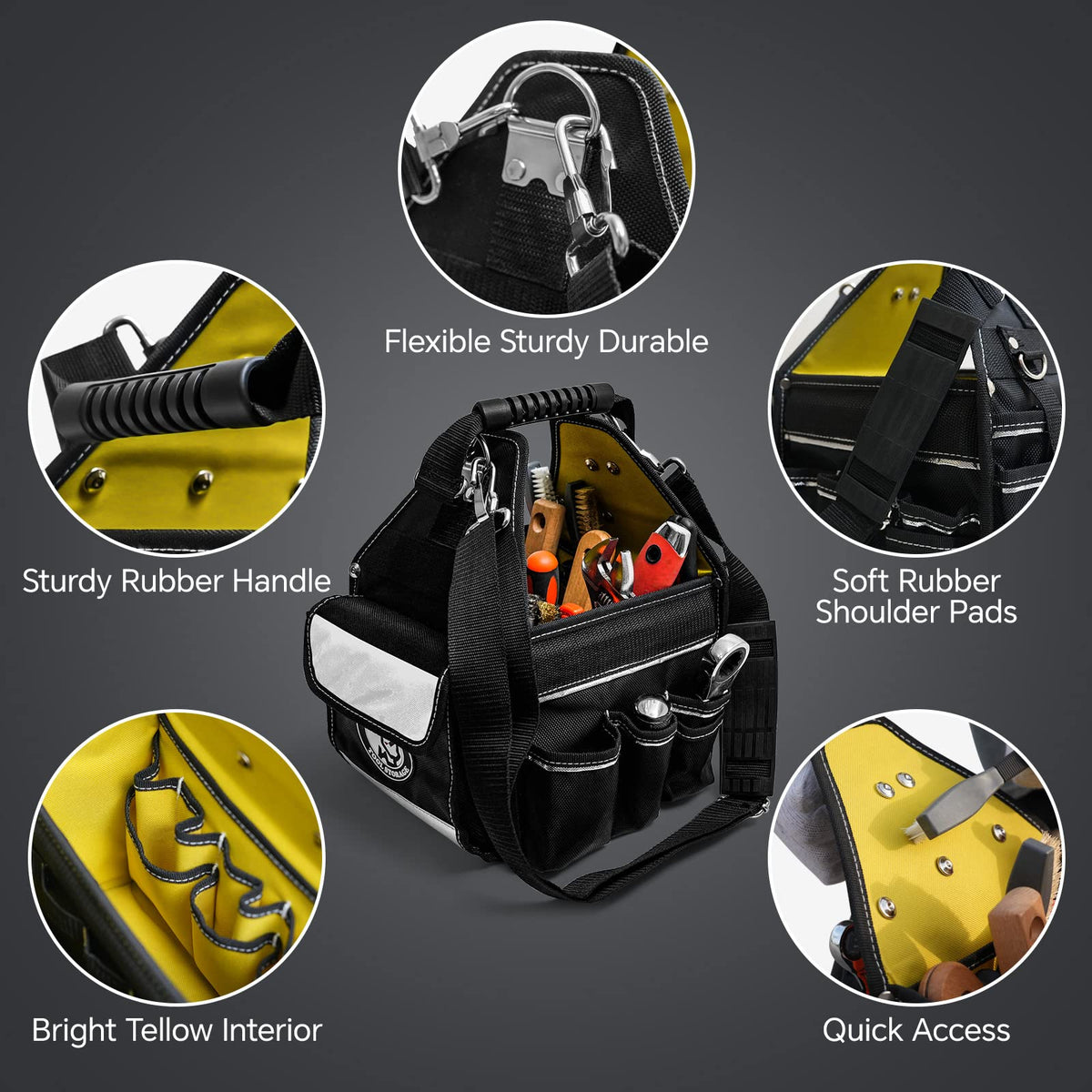 10in Tool Tote Bag with 43-Pocket Organizer A742