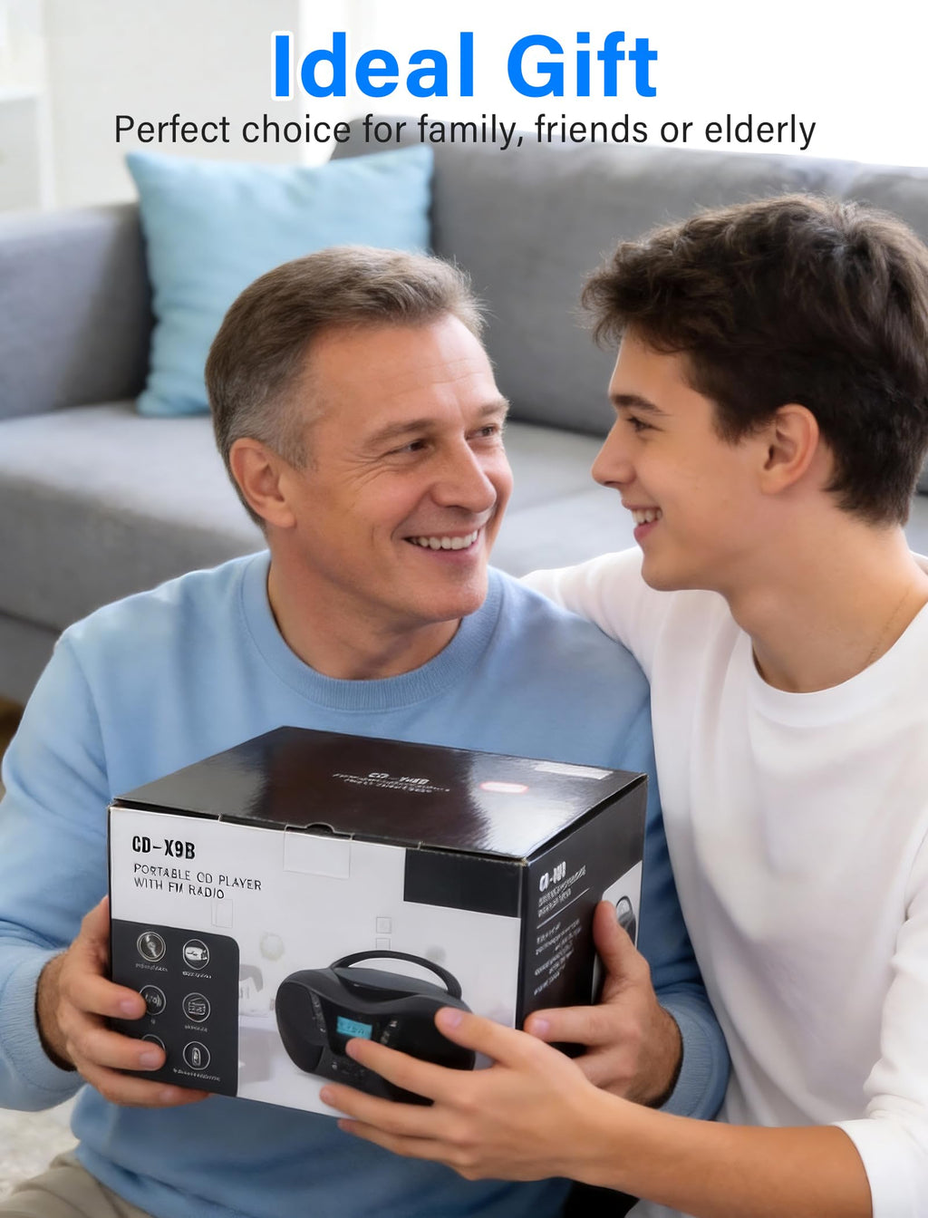 Portable Boombox CD Player with Bluetooth F56867
