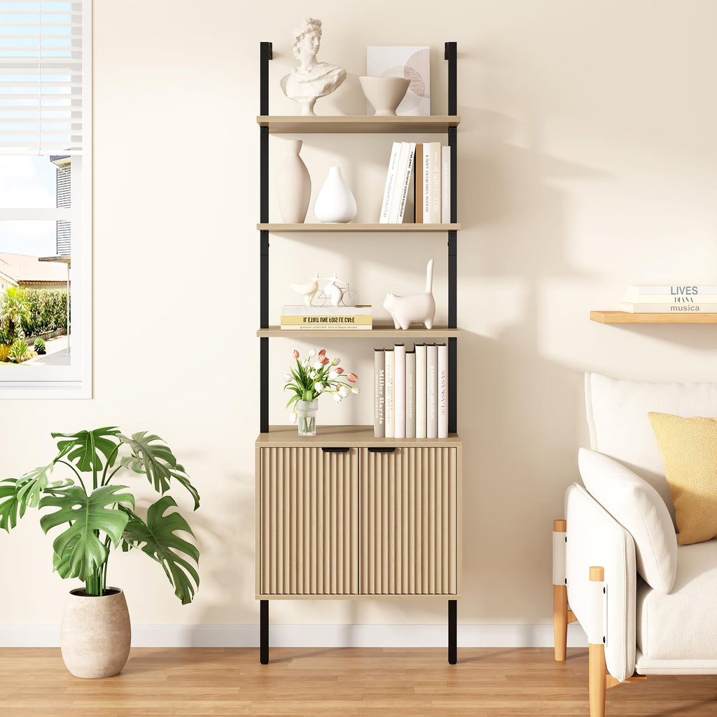 73" Tall Bookshelf with Cabinet L4569