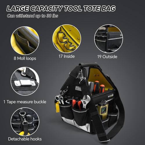 10in Tool Tote Bag with 43-Pocket Organizer A742