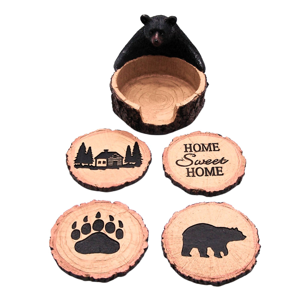Coaster Set, Set of 4 Assorted Designs, 5 Inches M148946