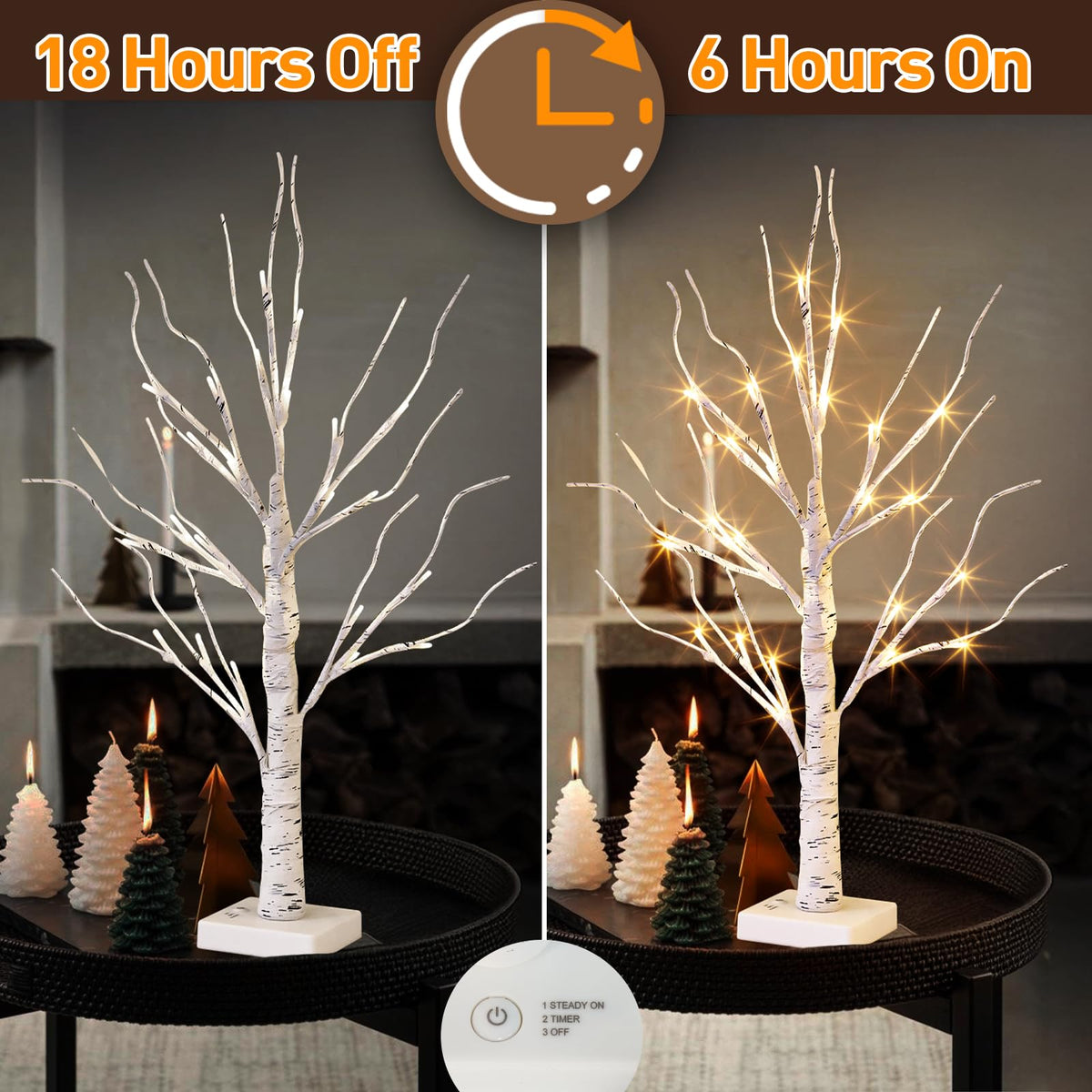 Lighted Birch Tree with Lights B927