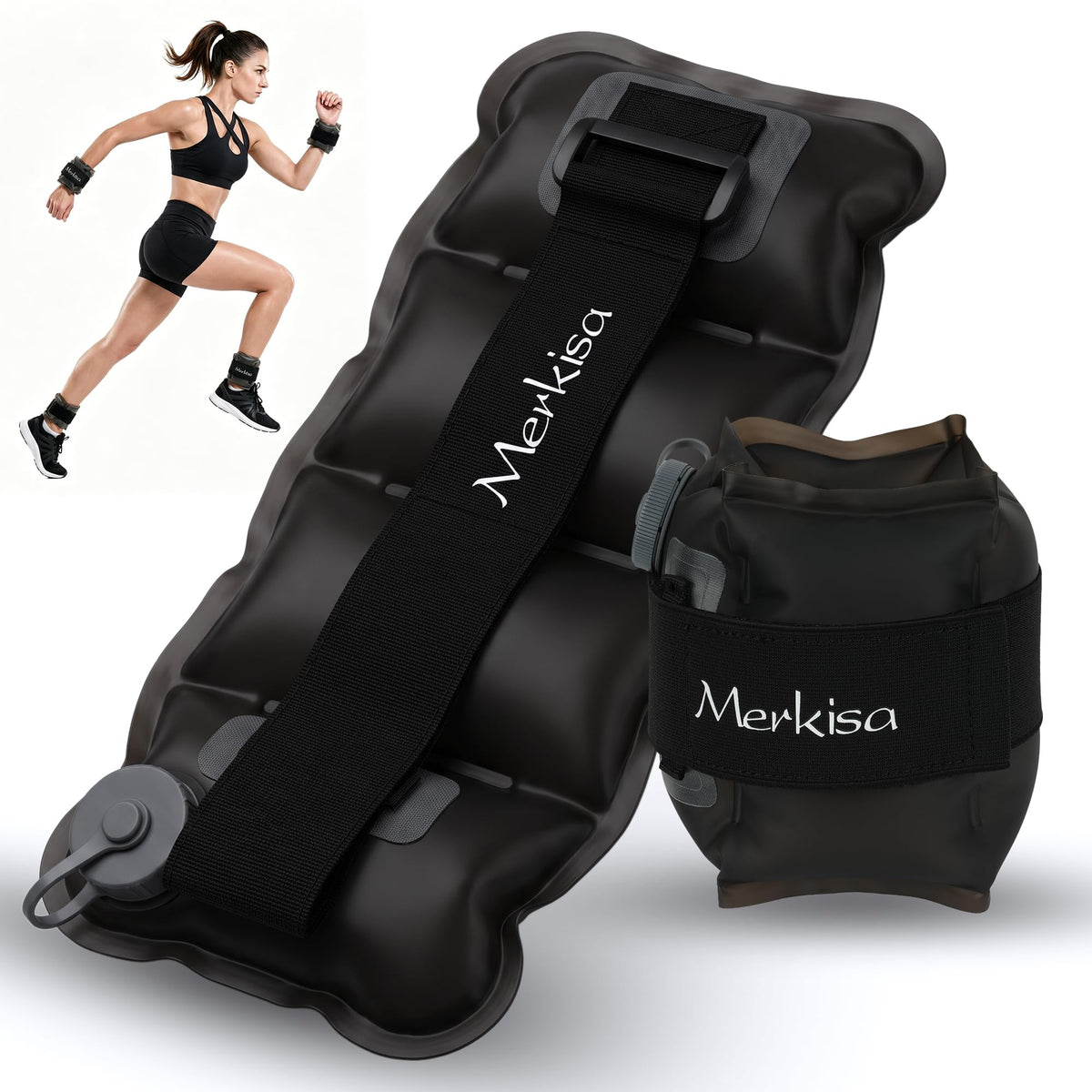 Adjustable Water-Fillable TPU Ankle and Wrist Weights Set M856