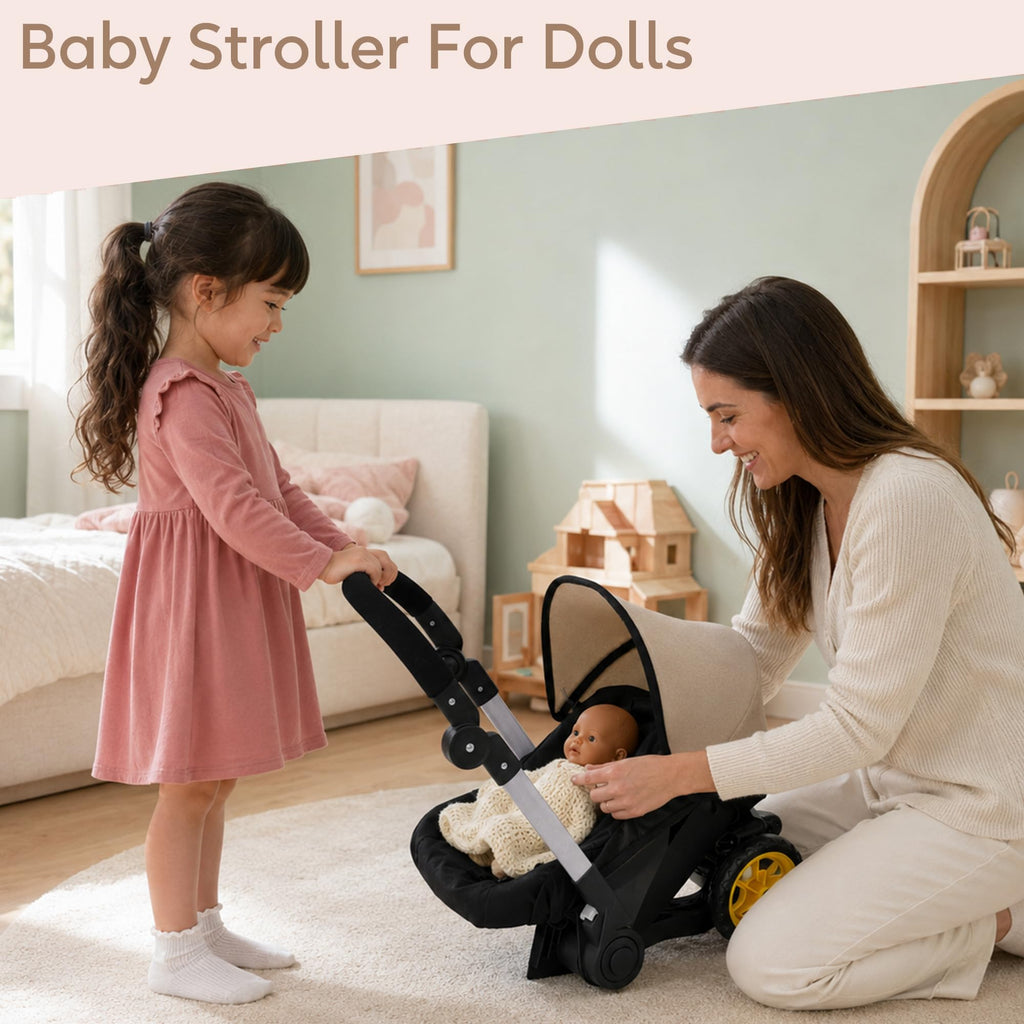 Convertible 2-in-1 Doll Stroller and Car Seat B782