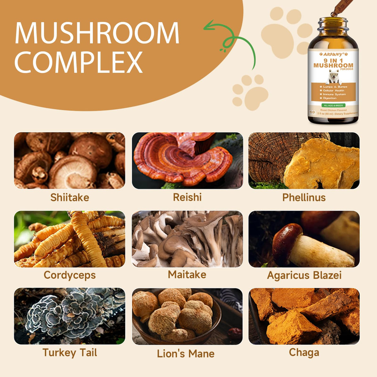 9 in 1 Mushroom for Dogs C463458