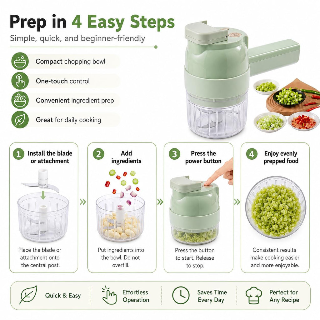Handheld Electric Vegetable Cutter Set O74694